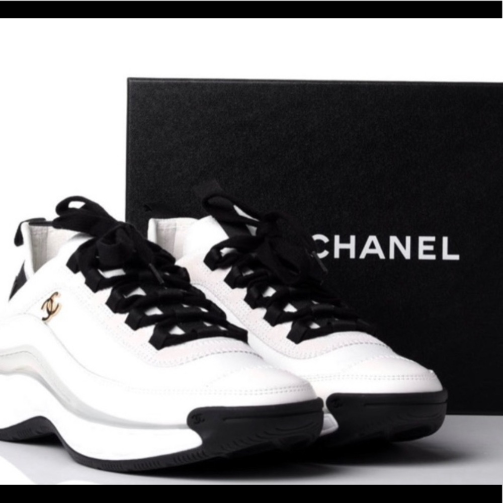 Auth Rare Chanel Sneakers - velvet calfskin and mixed fibers.  Never worn !!!